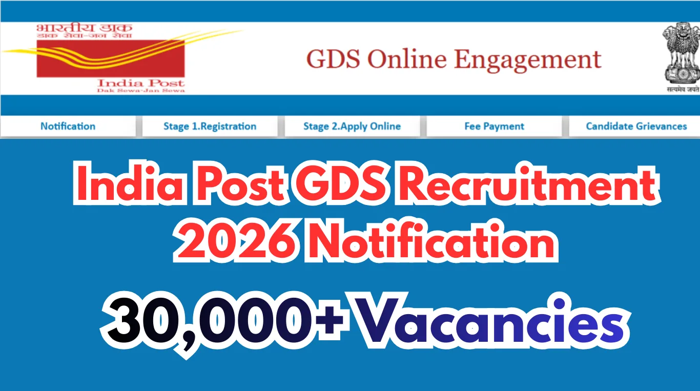India Post GDS Recruitment 2026 Notification Soon, 30,000+ Vacancies Expected