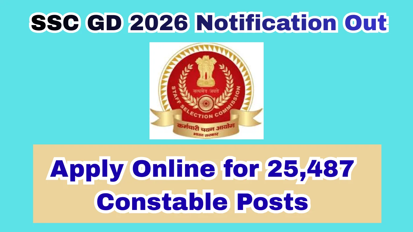 SSC GD 2026 Notification Out: Apply Online for 25,487 Constable Posts